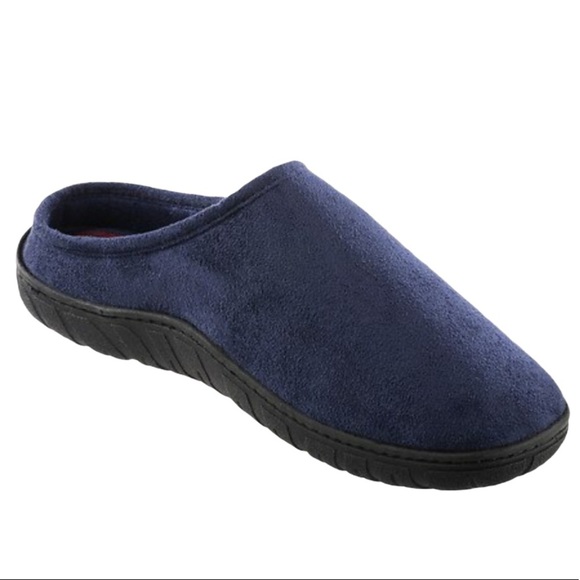 TOTES MEN’S BLUE MEMORY FOAM NON SKID SLIPPERS - Picture 7 of 12